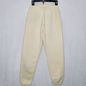 Mad Happy Pastel Yellow Joggers Size XS